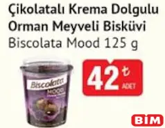 BİSCOLATA MOOD ÇİKOLATALI KREMA DOLGULU ORMAN MEYVELİ BİSKÜVİ 125 G